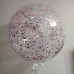 Шар Bubble с конфетти, бело-розовый